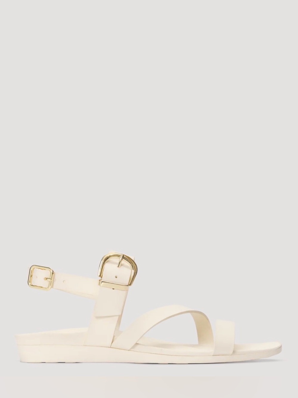 Bared Sandpiper Sandals in Coconut with Gold Accents - BRAND NEW